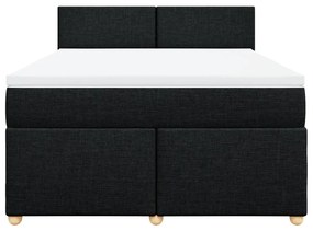 ΚΡΕΒΑΤΙ BOXSPRING ΜΕ ΣΤΡΩΜΑ ΜΑΥΡΟ 140X200 ΕΚ. ΥΦΑΣΜΑΤΙΝΟ 3286698