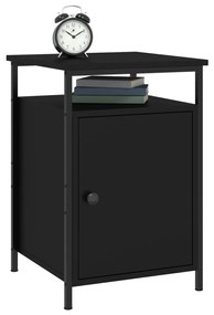 vidaXL Κομοδίνα 2 τεμ. Μαύρα 40 x 42 x 60 εκ. από Επεξεργασμένο Ξύλο