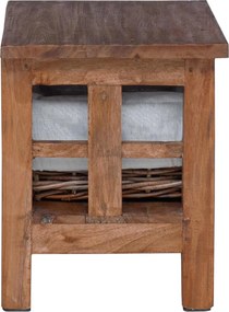 vidaXL Τραπεζάκι Πλευράς Καφέ Μασίφ ξύλο μαόνι