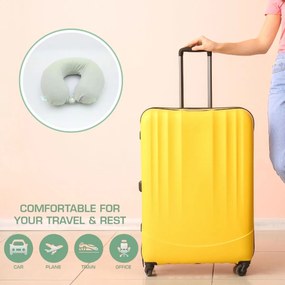 Μαξιλαράκι Ταξιδίου Memory Foam Σχήμα Πέταλο - Πράσινο