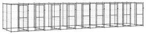 Κλουβί Σκύλου Εξωτ. Χώρου με Στέγαστρο 21,78 μ² από Ατσάλι