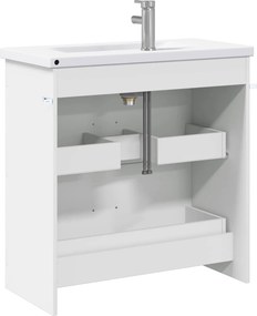 vidaXL Σετ Επίπλων Μπάνιου Λευκό 81 x 40 x 84,5 εκ Επεξεργασμένο Ξύλο