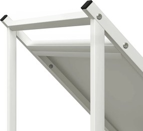 vidaXL Ράφι Καυσόξυλων Λευκό 70x43x34,5 εκ. Χάλυβας ψυχρής έλασης