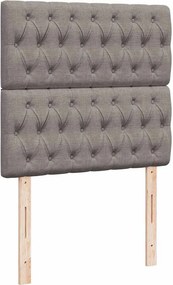 vidaXL Οθωμανικό κρεβάτι με στρώμα Taupe 100x200cm ύφασμα