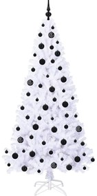 vidaXL Τεχνητό Χριστουγεννιάτικο Δέντρο Λευκό 180 cm PVC και Ατσάλι