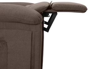 vidaXL Πολυθρόνα Ανακλινόμενη Ηλεκτρική Taupe Υφασμάτινη