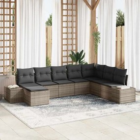 vidaXL Σετ Καναπέ Κήπου 8 pcs 319 x 209 x 85 εκ. Πολυ ράταν