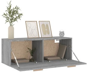 vidaXL Ντουλάπι Τοίχου Γκρι Sonoma 100x36,5x35 εκ. Επεξεργασμένο Ξύλο