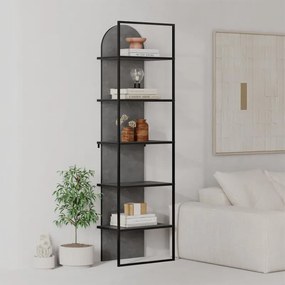 Megapap Βιβλιοθήκη Archy Γκρι Ρετρό 53x31,7x180εκ.