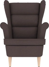 vidaXL πολυθρόνα σκούρο καφέ 74x84x100 cm ύφασμα