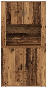 vidaXL Υψηλό Κιβώτιο Παλιού Ξύλου 80x33x150 εκ. Κατασκευασμένο από Ξύλο Συνθετικής Ύλης