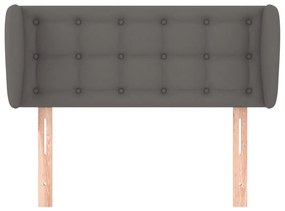 vidaXL Κεφαλάρι με Πτερύγια Γκρι 93x23x78/88 εκ. Συνθετικό Δέρμα