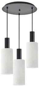 Φωτιστικό Οροφής Τρίφωτο Homelighting 77-8565 Black/White