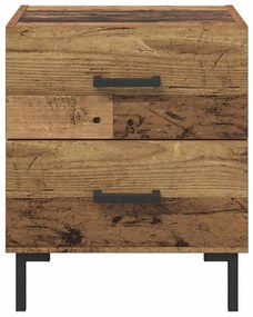 vidaXL Κομοδίνο 2 pcs Παλιό ξύλο 40 x 35 x 47,5 εκ Επεξεργασμένο ξύλο