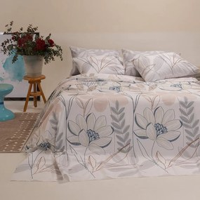 Σεντόνια Lullaby (Σετ 3τμχ) Beige Melinen Μονό 170x270cm 100% Βαμβάκι