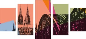 Ψηφιακή απεικόνιση 5 μερών της πόλης Kolín - 200x100