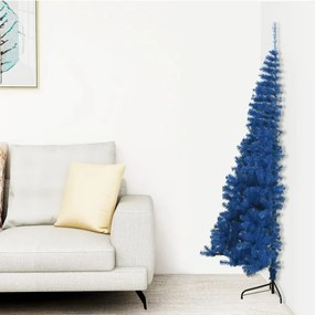 vidaXL Χριστουγεννιάτικο Δέντρο Τεχνητό Μισό Με Βάση Μπλε 120 εκ. PVC