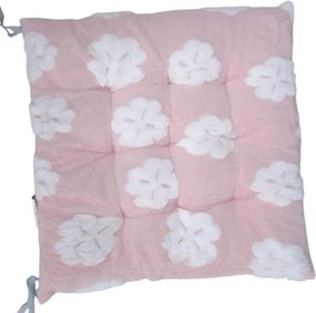 Μαξιλάρι καρέκλας γούνινο - 40x40cm - 571526 - Pink