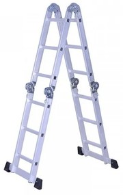 Krausmann HS55124 Σκάλα Αλουμινίου Πολυμορφική 4x4 με Μέγιστο Ύψος 4.72m