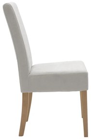 Καρέκλα Ditta pakoworld ύφασμα γκρι-πόδι sonoma 44x56x96εκ (2 τεμάχια)
