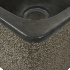 vidaXL Νιπτήρας Μαύρος 30 x 30 x 15 εκ. από Riverstone