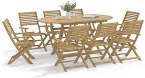 vidaXL Καρέκλες Κήπου Πτυσσόμενες 6 τεμ 54,5x61,5x86,5 εκ Μασίφ Ακακία