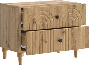 vidaXL Κομοδίνο Artisan Δρυς 62 x 34,5 x 48 εκ Επεξεργασμένο Ξύλο