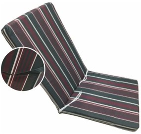 Tesias Στρώμα sezlong παραλίας 124x60x8cm ριγέ πράσινο μπορντό-Tesias  TES-1586