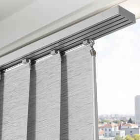 VEVOR Panel Track Blinds Extendable Track 116 cm to 218 cm W Trimmable Gray