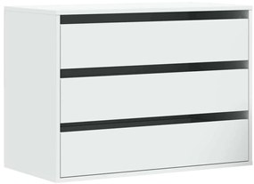 vidaXL Συρταριέρα Γωανική Λευκή 80x41x58 εκ. από Επεξεργασμένο Ξύλο
