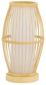 Table lamp Werek Inart E27 bamboo in natural color D18χ33cm 18x18x33 εκ.