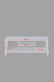 Stewehome Μεταλλικά έπιπλα τηλεόρασης 120*30*40cm