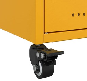 Έπιπλο Τηλεόρασης Μουσταρδί Κίτρινο 68x39x43,5 εκ. από Ατσάλι - Κίτρινο