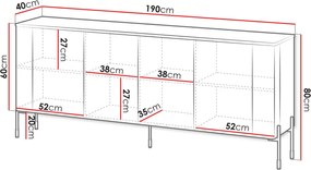 Μπουφές Vera 190-Cashmere
