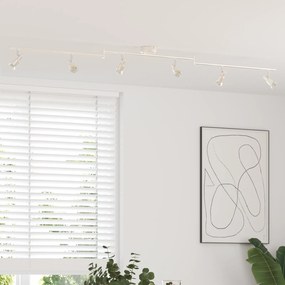 vidaXL Φωτιστικό οροφής 6 τρόπων ρυθμιζόμενο βουρτσισμένου νικελίου GU10