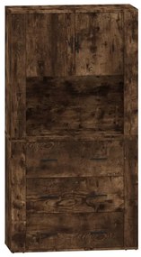 vidaXL Ντουλάπα Καπνιστή δρυς από Επεξεργασμένο Ξύλο