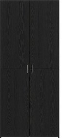 vidaXL Highboard 2 pcs Μαύρη Οξυά 80 x 42 x 185 εκ