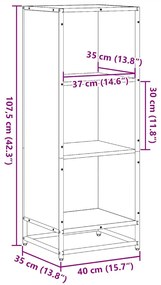 ΝΤΟΥΛΑΠΙ ΒΙΒΛΙΩΝ SONOMA OAK 40X35X107,5 CM ΚΑΤΑΣΚΕΥΑΣΜΕΝΟ ΞΥΛΟ 849110