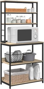 vidaXL Ράφι Κουζίνας Δρύς Sonoma 80 x 40 x 168 εκ Επεξεργασμένο ξύλο