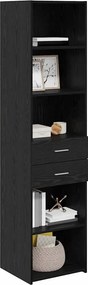 vidaXL Highboard Μαύρη Οξυά 45 x 42,5 x 185 εκ. Επεξεργασμένο ξύλο