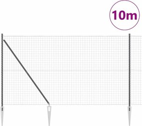 vidaXL Ευρωπαϊκός Φράκτης με Ακίδες 10 x 1,5 m PVC-Επικαλυμμένο Ατσάλι