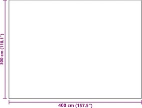 vidaXL Χαλί εξωτερικού χώρου ARAKIL Μωβ Μπλε και Λευκό 400 x 300 εκ