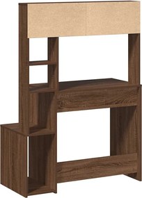 vidaXL Γραφείο με Ράφια Καφέ Δρυς 100x45x140 εκ. από Τεχνητό Ξύλο