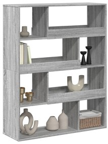 vidaXL Βιβλιοθήκη Γκρι Sonoma 100x33x125,5 εκ. από Επεξεργασμένο Ξύλο