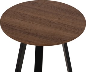 ΒΟΗΘΗΤΙΚΟ ΤΡΑΠΕΖΑΚΙ ROCKET HM9587.04 MDF ΚΑΡΥΔΙ-ΜΑΥΡΗ ΜΕΤΑΛΛΙΚΗ ΒΑΣΗ Φ45x55Υεκ.
