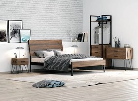 Κρεβάτι Λυδία για στρώμα 120χ200 ημίδιπλο με επιλογή χρώματος Μέταλλο και Μοριοσανίδα