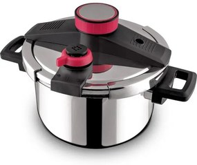 Lamart Χύτρα Ταχύτητας STEAM 4lt Ασημί-Κόκκινο LT1255