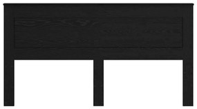 vidaXL Κεφαλάρι με κεφαλάρι Μαύρη Οξυά 200 cm Επεξεργασμένο ξύλο