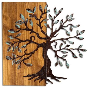Διακοσμητικό Τοίχου Agac 899SKL2660 58x58cm Multi Wallity Metal,Wood