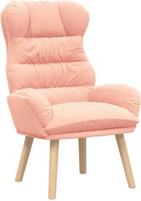 vidaXL Πολυθρόνα Ροζ 69 x 74 x 93 εκ. Υφάσματος Sherpa